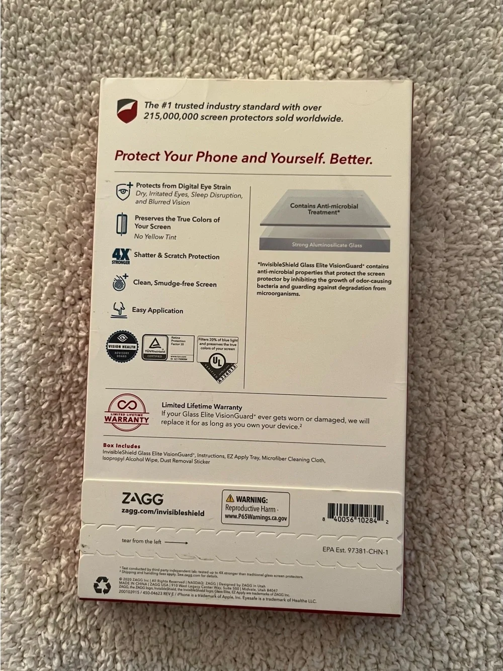 Zagg Glass Elite Visionguard iPhone 11 Pro Blue Light Screen Protector